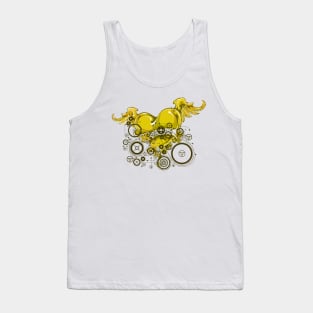 Golden Mechanical Heart Tank Top